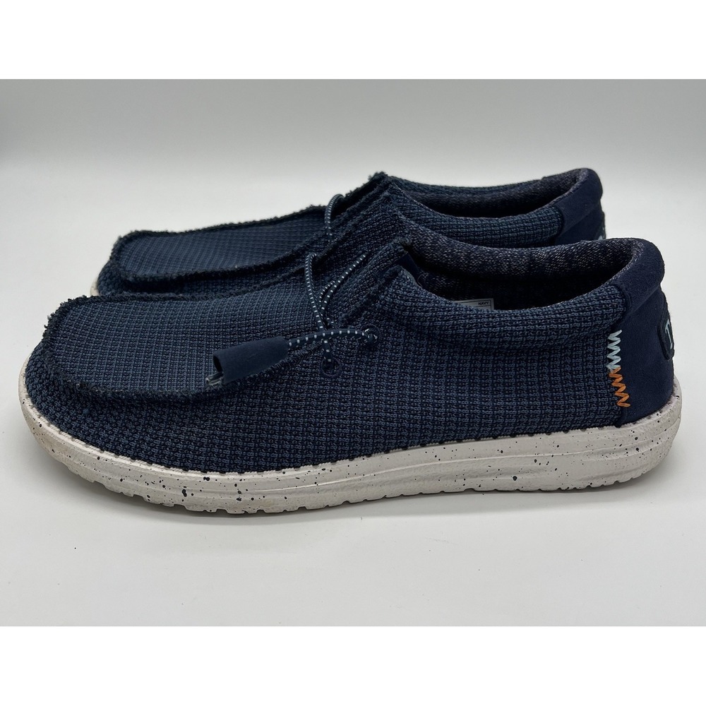 Hey Dude Shoes Men's Sz 8 Navy‎ Wally Sport Mesh Slip On Loafers Casual